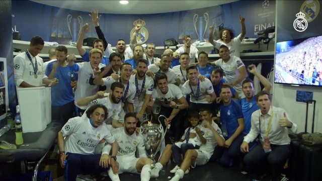 Watch the players' La Undécima celebrations in the dressing room!