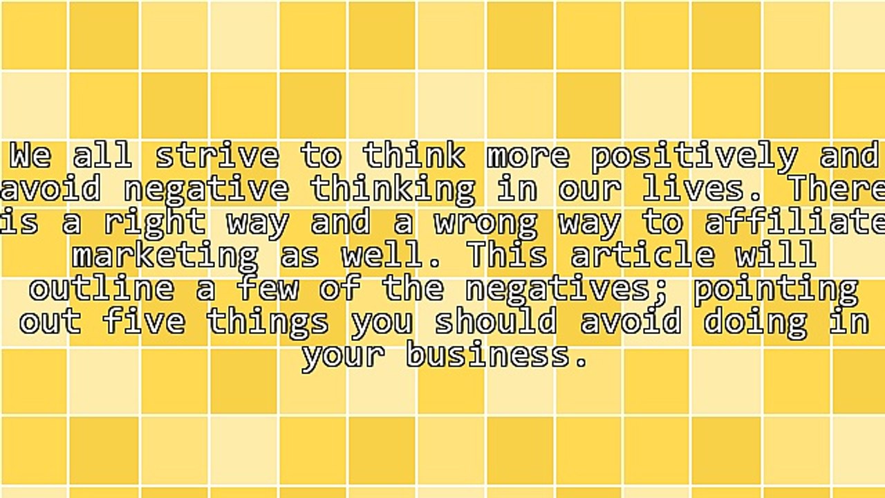 5 Things to Avoid When Affiliate Marketing