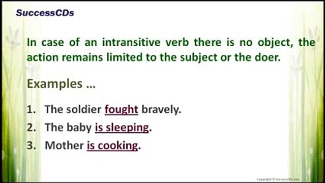 English Grammar Lesson - Transitive and Intransitive Verbs