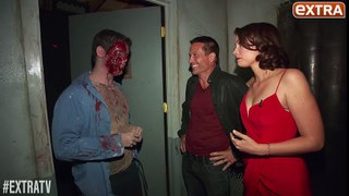 'Walking Dead's' Lauren Cohan Goes Through the Show's Halloween Horror Maze -