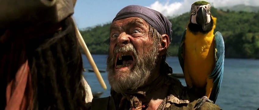 He's a mute - Pirates of the Caribbean: The Curse of the Black Pearl