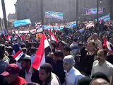 احتفالية بنجاح مظاهرات وثورة 25 يناير في ميدان التحرير