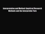 [Read PDF] Interpretation and Method: Empirical Research Methods and the Interpretive Turn