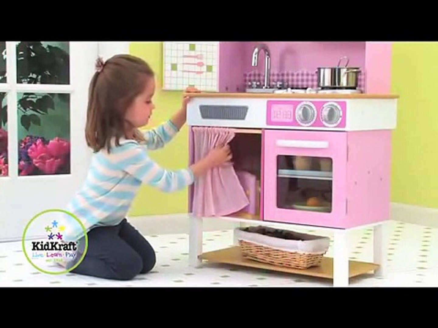 kidkraft large play kitchen pink