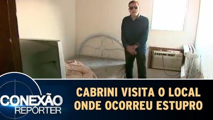Cabrini vista o local onde ocorreu o estupro