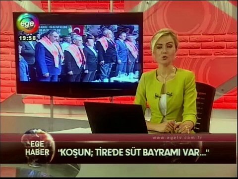 29.05.2016 EGE TV IZMIR BUYUKSEHIR BELEDIYESI ILE TIRE SUT KOOP. SUT KUZUSU IMZA TORENI HABERI