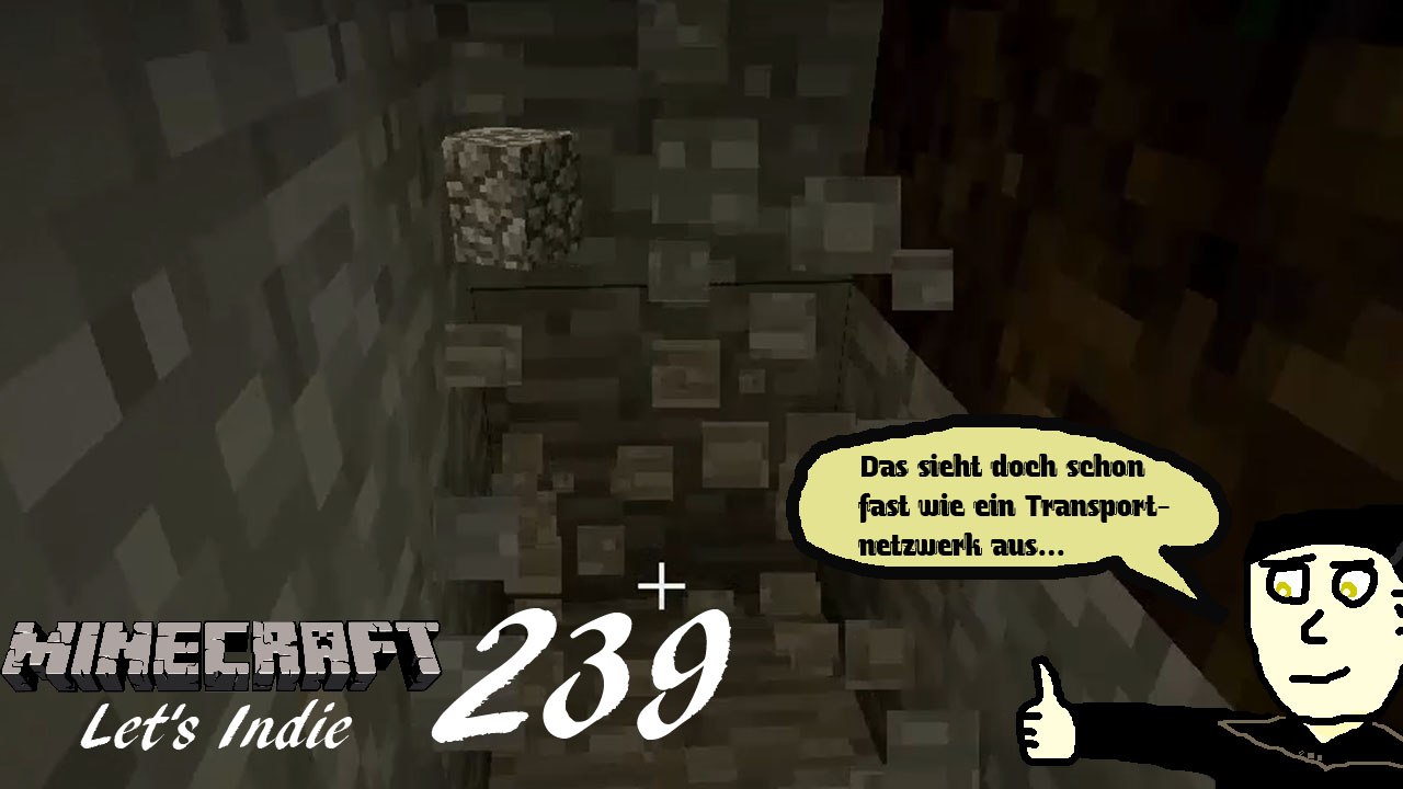 Minecraft Let's Indie 239: Anfang des Transportnetzwerks