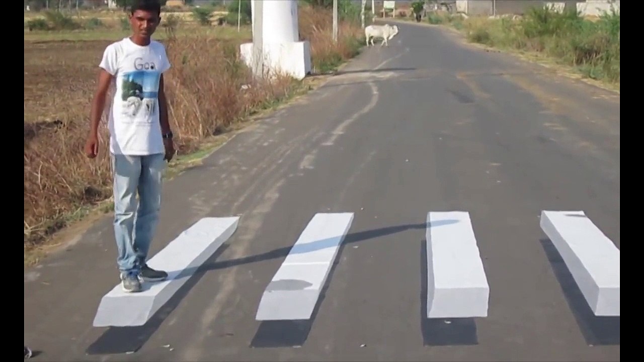 3d perspective zebra crossing