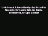 Read Exotic Gems: V. 2: How to Identify & Buy Alexandrite Andalusite Chrysoberyl Cat's-Eye
