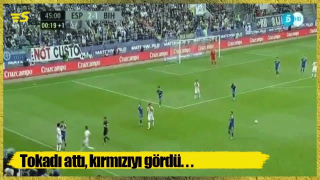 Tokadı attı, kırmızıyı gördü!