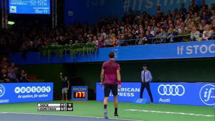 Grigor Dimitrov double hot shots at If Stockholm Open 2014