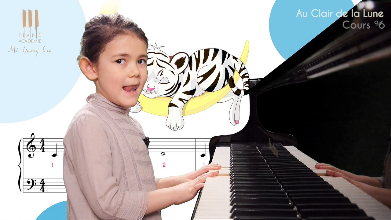 Apprendre à jouer au piano Au clair de la lune dès 4 ans - Cours n°6
