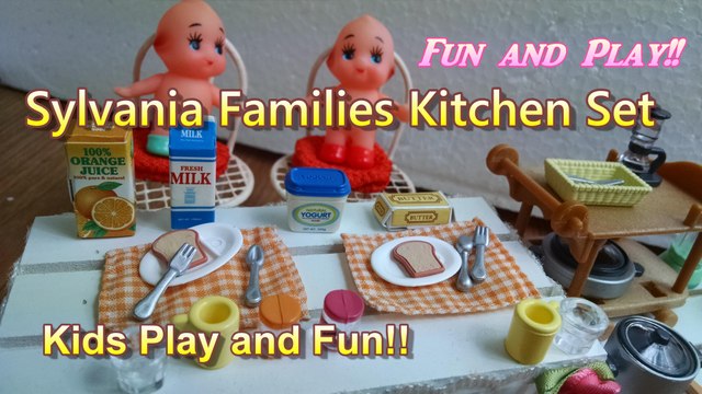 Sylvanian Families Kitchen Set, Kids play and Fun!! シルバニアファミリーの家電セット