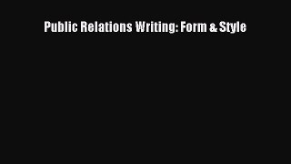 READbookPublic Relations Writing: Form & StyleBOOKONLINE