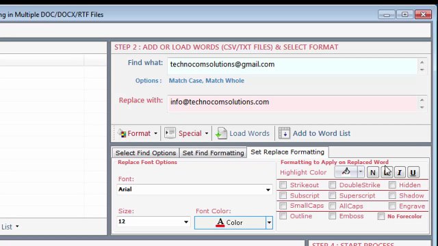 How to find and replace multiple words in multiple word files.