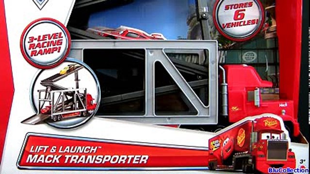 Cars 2 Lift and Launch Mack Truck Ramp Transporter Playset 2013 Transports 6 Disney racers