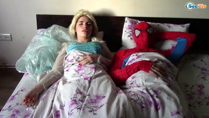 Superhero prank! w/ Spiderman vs Zombie & Frozen Elsa. Bad rest or sleep in reality. Episode 19