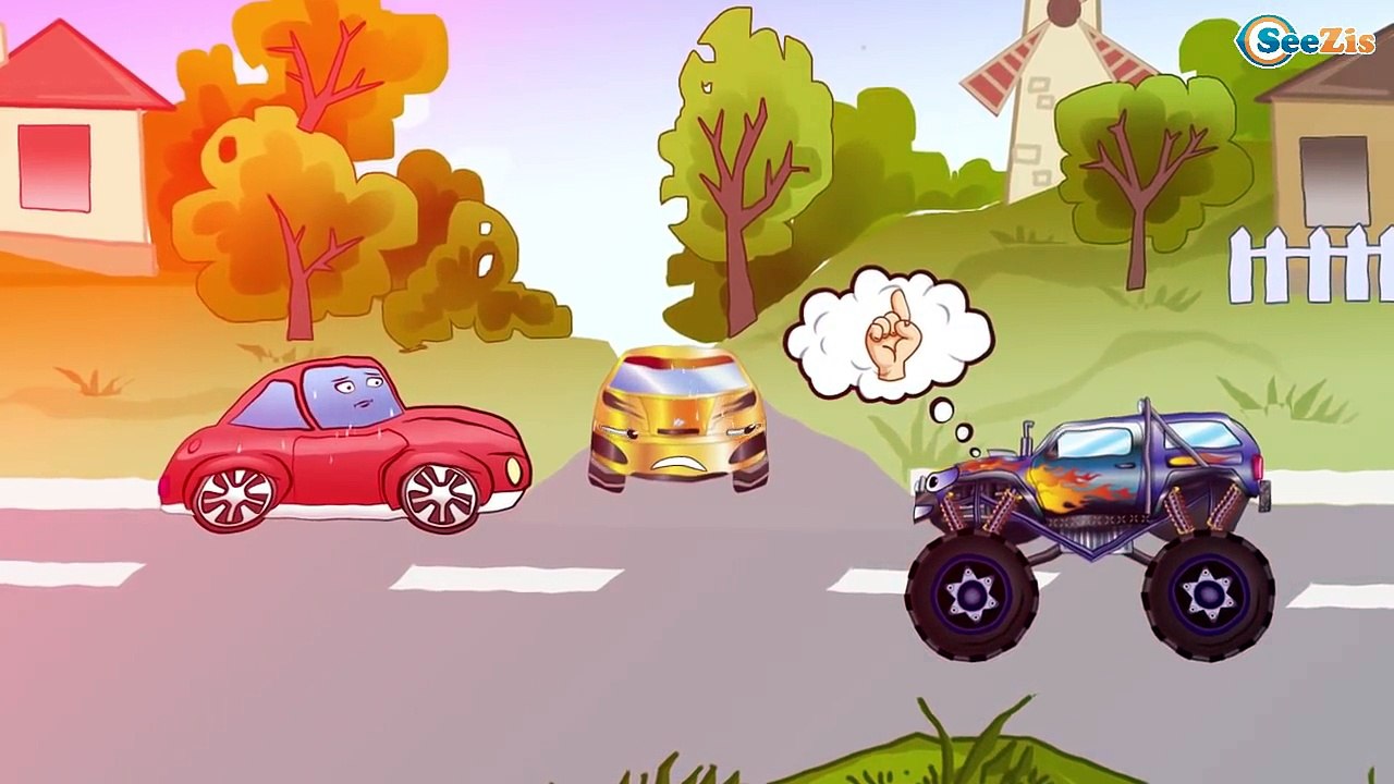 ✔ Dessin animé voiture. Le camion monstre pour enfants. Voitures pour bébés. Tiki Taki Voitures ✔