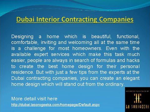 Dubai Interior Contracting Companies