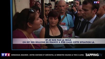 Emmanuel Macron : Entre "costard" et grévistes, le Ministre hausse le ton à Lunel (Vidéo)
