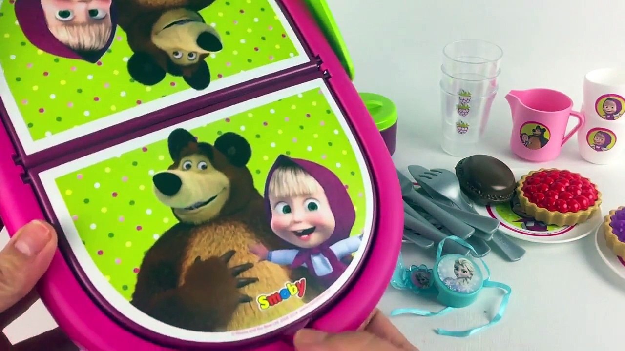 FROZEN ❤ Basket Picnic Surprise Eggs play doh PlayDoh Peppa Pig Hello Kitty Elsa My Lit