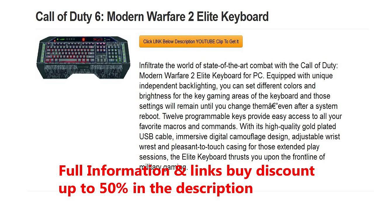 Call of Duty 6: Modern Warfare 2 Elite Keyboard