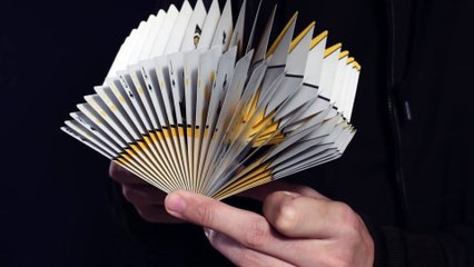 Ils jonglent avec des cartes de jeu qui coulent comme de l'e