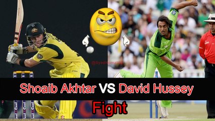 Shoaib Akhtar VS David Hussey!!! - Pakistan Vs Australia