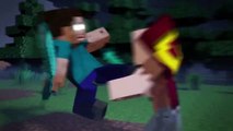 Notch vs Herobrine Minecraft Fight Animation
