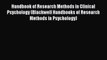 Read Handbook of Research Methods in Clinical Psychology (Blackwell Handbooks of Research Methods