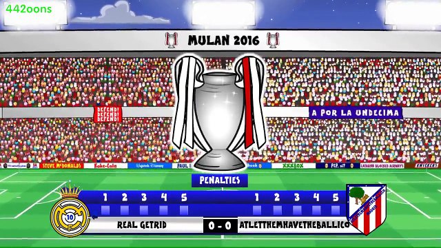 Real Madrid - Atletico Madrid Penalty Shootout #Cartoon