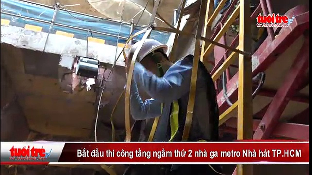 Bắt đầu thi công tầng ngầm thứ 2 nhà ga metro Nhà hát TP