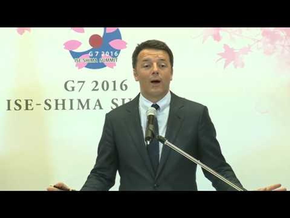 Giappone - Vertice G7 Giappone, conferenza stampa di Renzi (27.05.16)