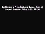 READbookPosizionarsi in Prima Pagina su Google - Consigli Seo per il Marketing Online (Italian