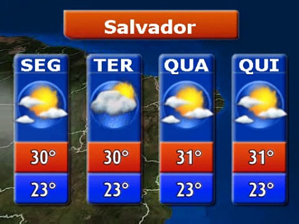 Tempo Agora - Previsão 3D Nordeste - 05/10/2009