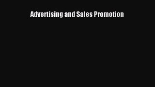 Download Advertising and Sales Promotion PDF Free