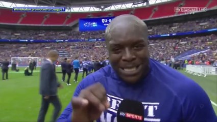 Adebayo Akinfenwa's Epic Last Interview For AFC Wimbledon After Clinching Promotion!