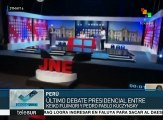 Candidatos a la presidencia de Perú debaten rumbo a la segunda vuelta