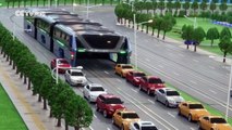 Elevated bus debuts at Beijing International High-Tech Expo