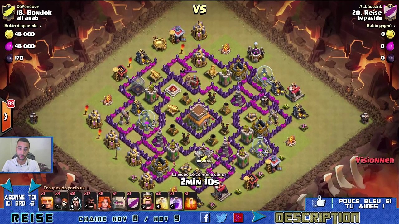 [GUIDE   TUTO] Valkyrie Golem Cochon HDV 8 HDV 9 - GOVAHO FR - Clash of Clans