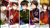 Marukaite Chikyuu Asean (Hetalia Laos,Thailand,Combodia,Malaysia,Myanmar,Vietnam,Singapore,Brunei)