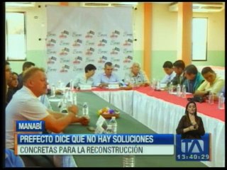 Se define solución para la reactivación de Manabí