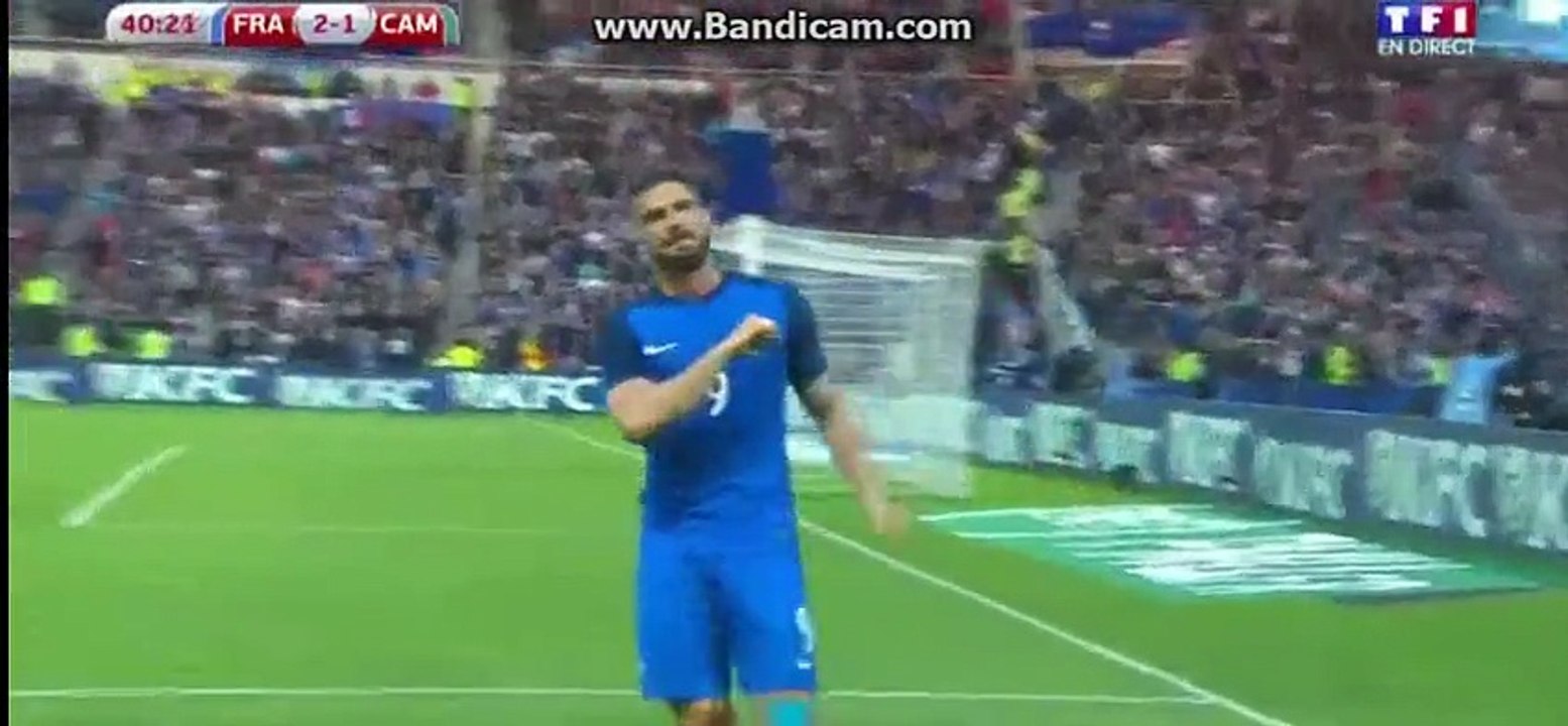 Paul Pogba Super SKILLS and pass to Oliver Giroud  - France 2-1 Cameroon - 30-05-2016