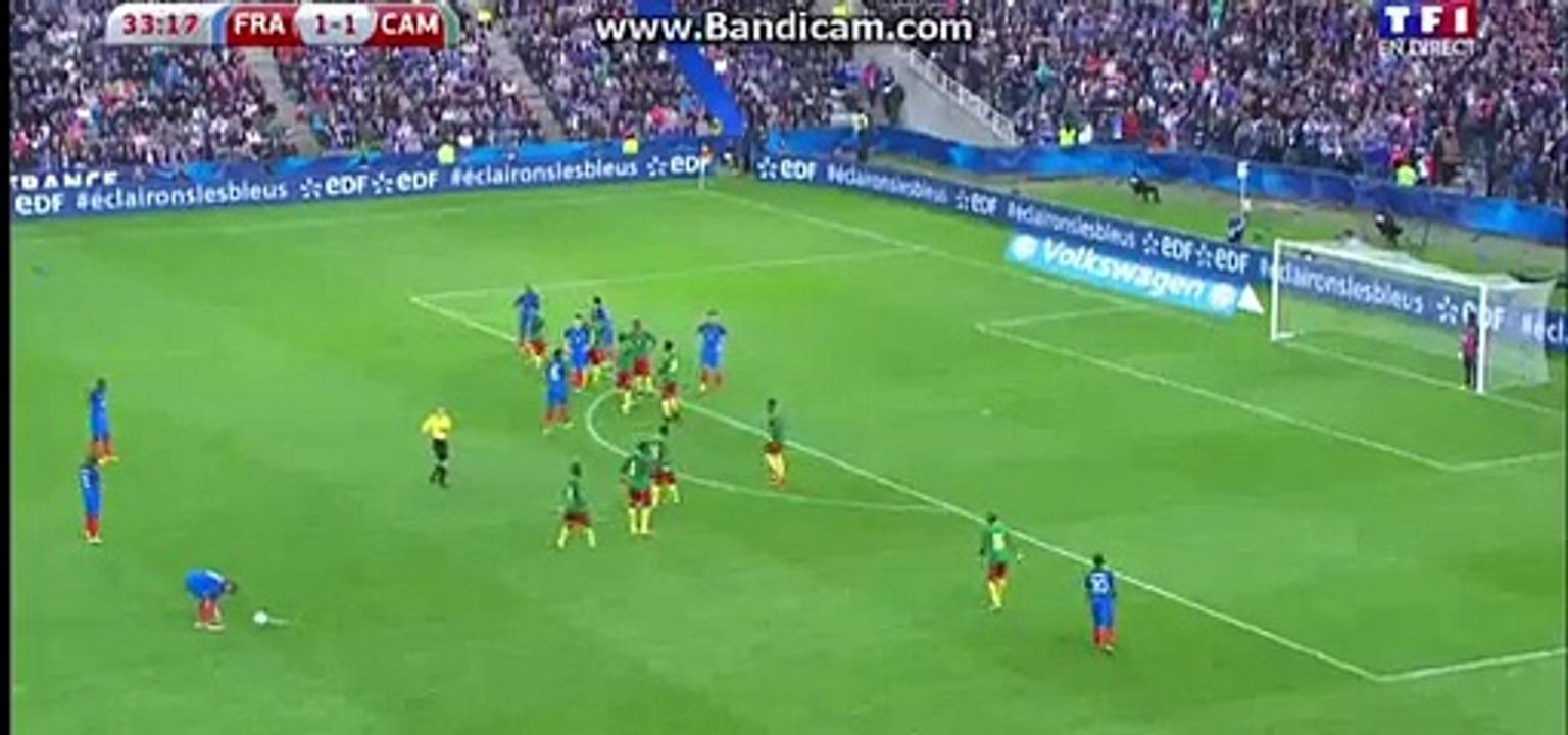 Paul Pogba Super SKILLS and pass to Oliver Giroud - France 2-1 Cameroon - 30-05-2016