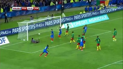 Payet Super Free Kick Goal - France vs Cameroon 3-2 2016