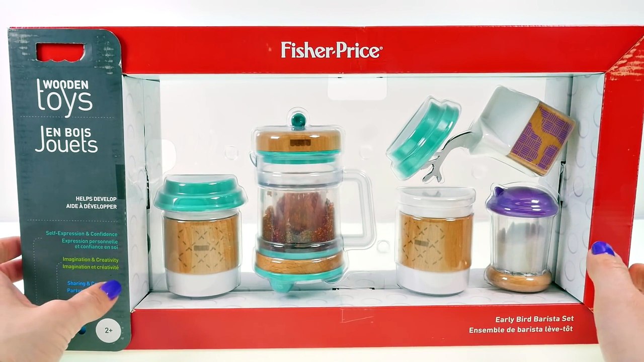 COOKIE MONSTER ☕ Prueba el Café por Primera Vez Juguete Fisher Price Barista de Café