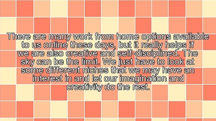 Two Work at Home Options You Might Consider