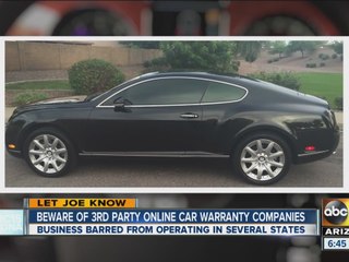 Beware of third party online car warranty companies