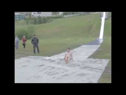 Check Out This Sick Slip N Slide in Iceland