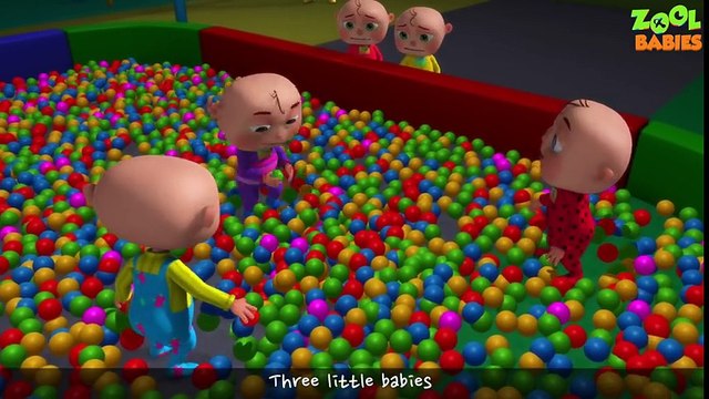 Five Little Babies Playing With Balls Nursery Rhymes & Children's Songs Zool Babies BallPit Show